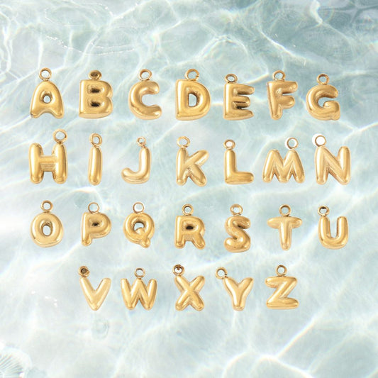 Gold Micro Letters  | Waterproof Stainless Steel