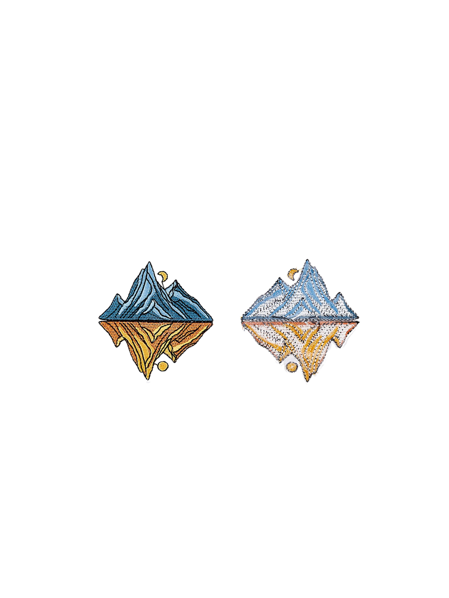 Front & back view of the In The Mountains Patch