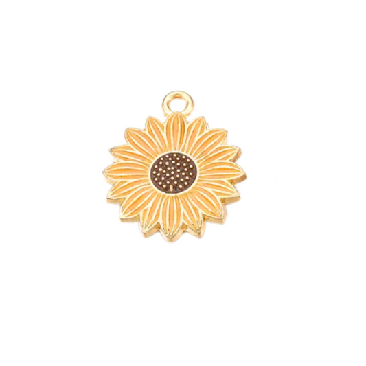 Gold Classic Sunflower Charm