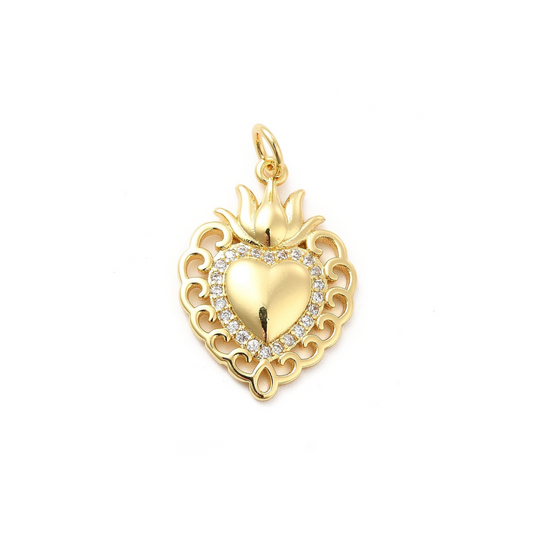 *Gold Sacred Heart Charm