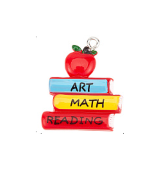 Art, Math & Reading Books Lanyard Charm