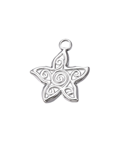 Silver Swirled Lily Flower Charm