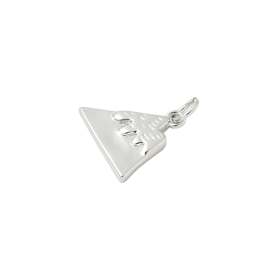 Side View Silver Mountain Peak Charm