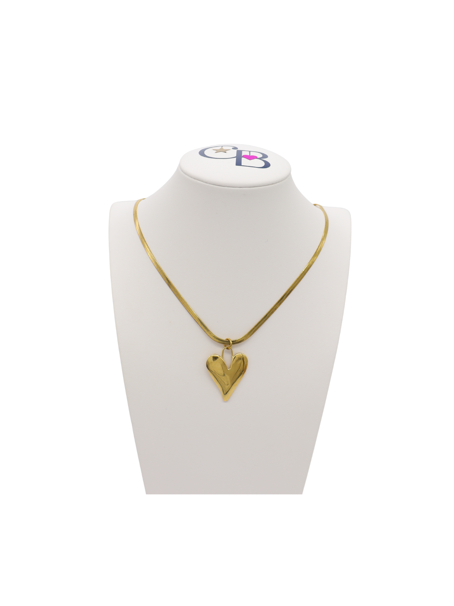 The Tate Chain with our Gold Statement Heart Charm