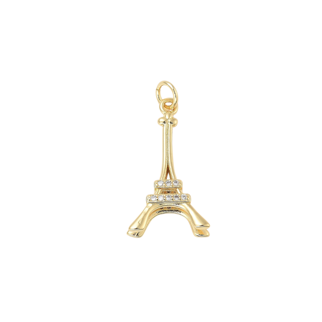 Transparent Gold Midnight in Paris with Cubic Zirconia Charm