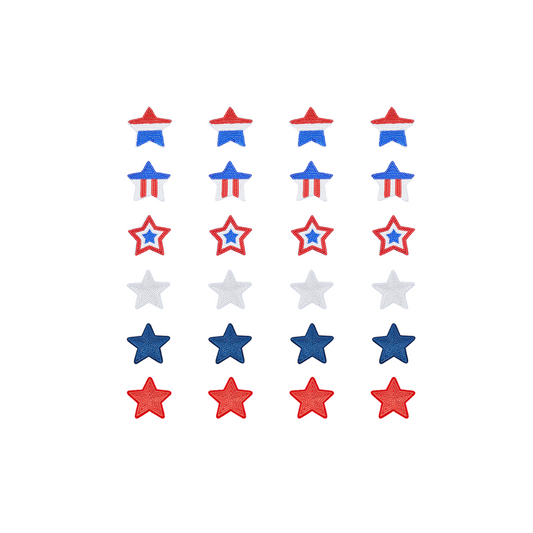 Red, White & Blue Sequin Star Patch | Assorted