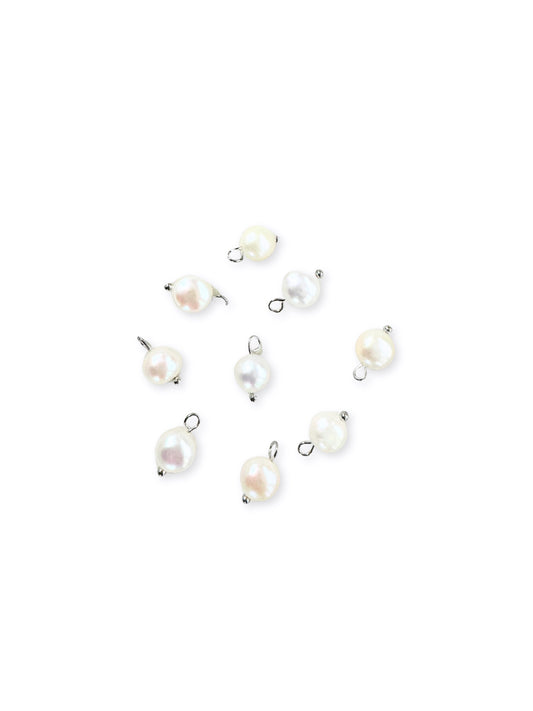 Silver Freshwater Pearl Charm - Assorted