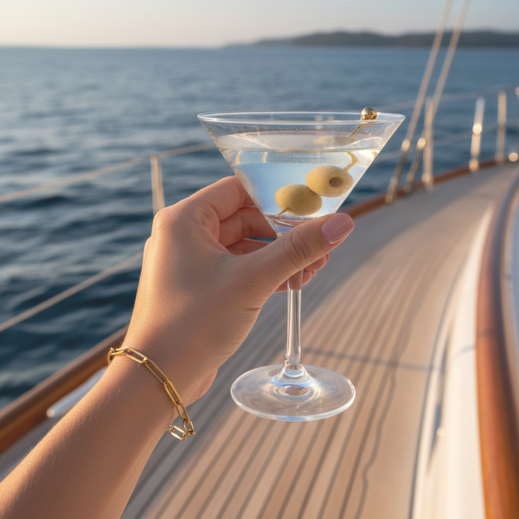 Gold Storyline Bracelet on wrist 