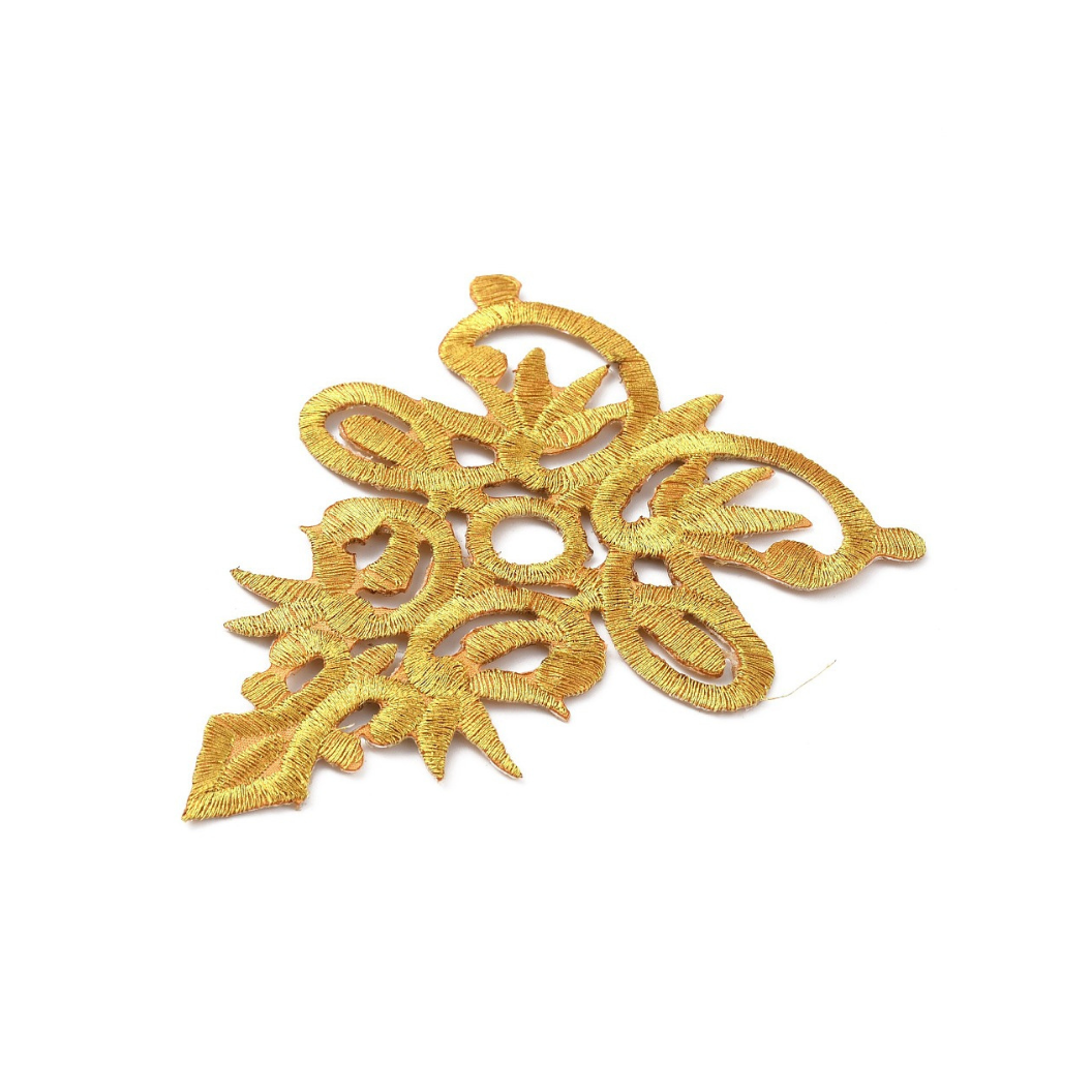 Side View of the Gold Metallic Design Patch