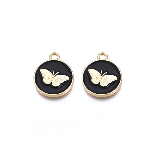 Gold and Black Butterfly Disk