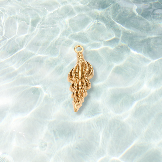 Gold Ocean Whisper Seashell Charm