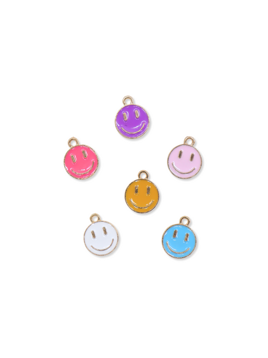 Gold Smiley Face Charms - Assorted