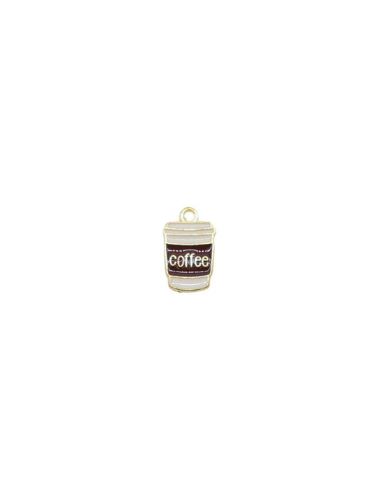 Gold 'Drink It Up' Coffee Cup Charm