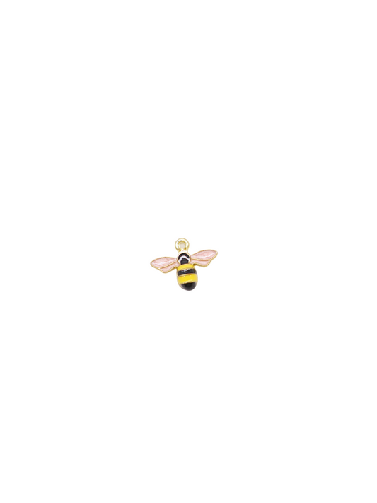 Gold & Pink Bumble Bee Charm