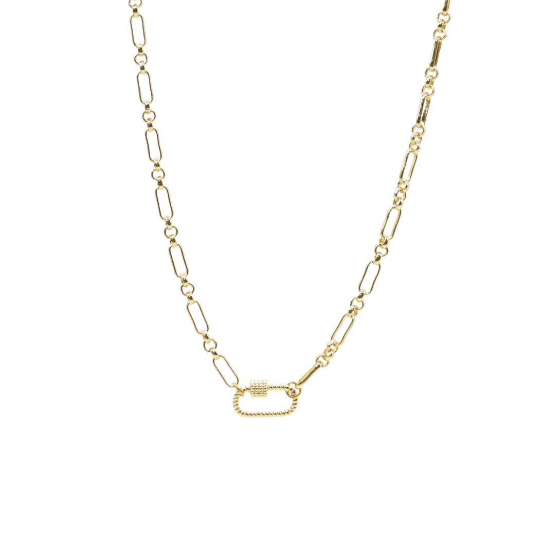 Transparent Gold Anna Necklace with Bella Carabiner