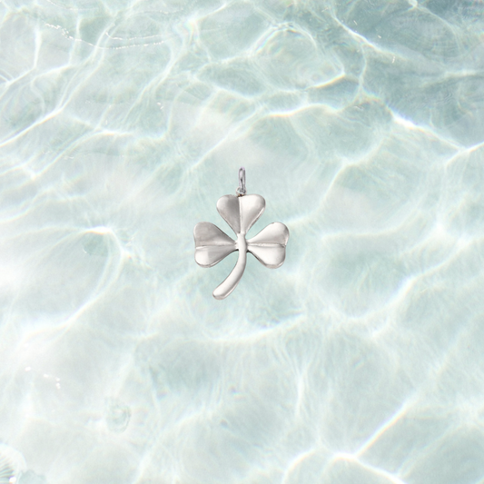 Silver Shamrock Charm - Waterproof Stainless Steel