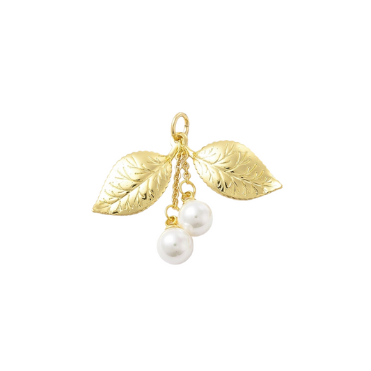 Gold Botanic Pearl Pendant