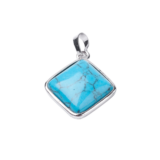 *Silver Turquoise Western Pendant