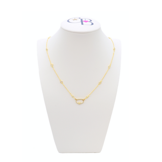 *Gold Sophie Necklace with Small Bella