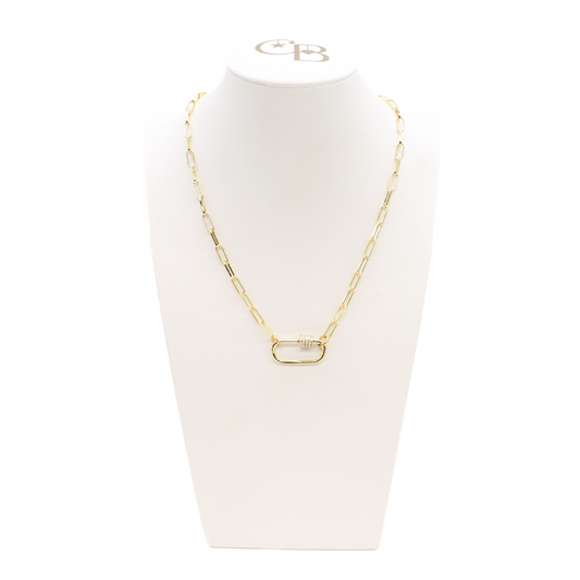 * Gold Ashley Necklace with Large Gabi Carabiner