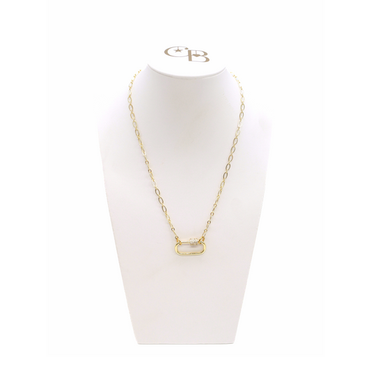 Gold Christie Necklace with Large Gabi Carabiner